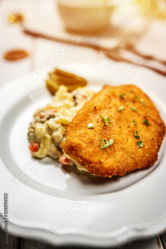 Czech chicken schnitzel © stockfotocz