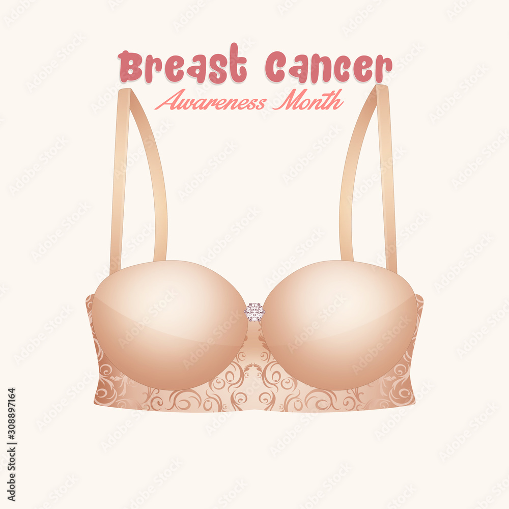 illustration of Breast Cancer postcard illustration of Breast Cancer postcard
