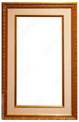 Frame baguette isolated decor gold vintage interior