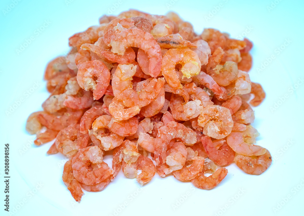 Dried shrimp is peeled and the red meat is a seafood food with many nutritious values for humans Dried shrimp is peeled and the red meat is a seafood food with many nutritious values for humans