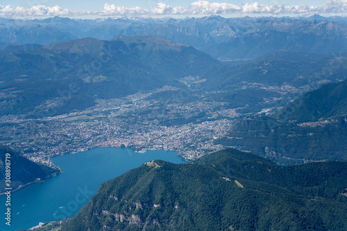 Lugano and its lake, Switzerland