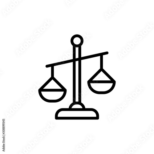 Simple scale line icon.