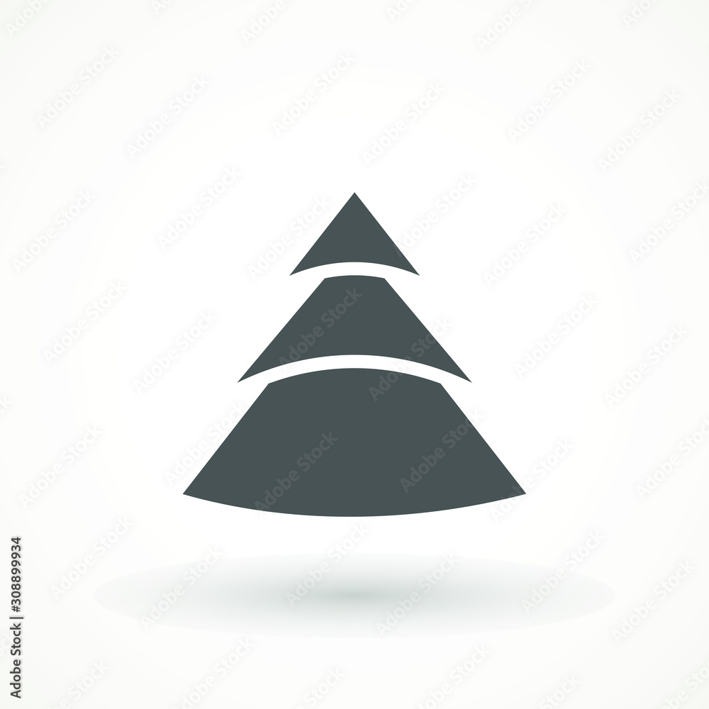 Christmas tree. Tree icon in flat design. Xmas cartoon background. merry spruce fir. Winter illustration isolated on white. Pine Christmas tree. Tree icon in flat design. Xmas cartoon background. merry spruce fir. Winter illustration isolated on white. Pine