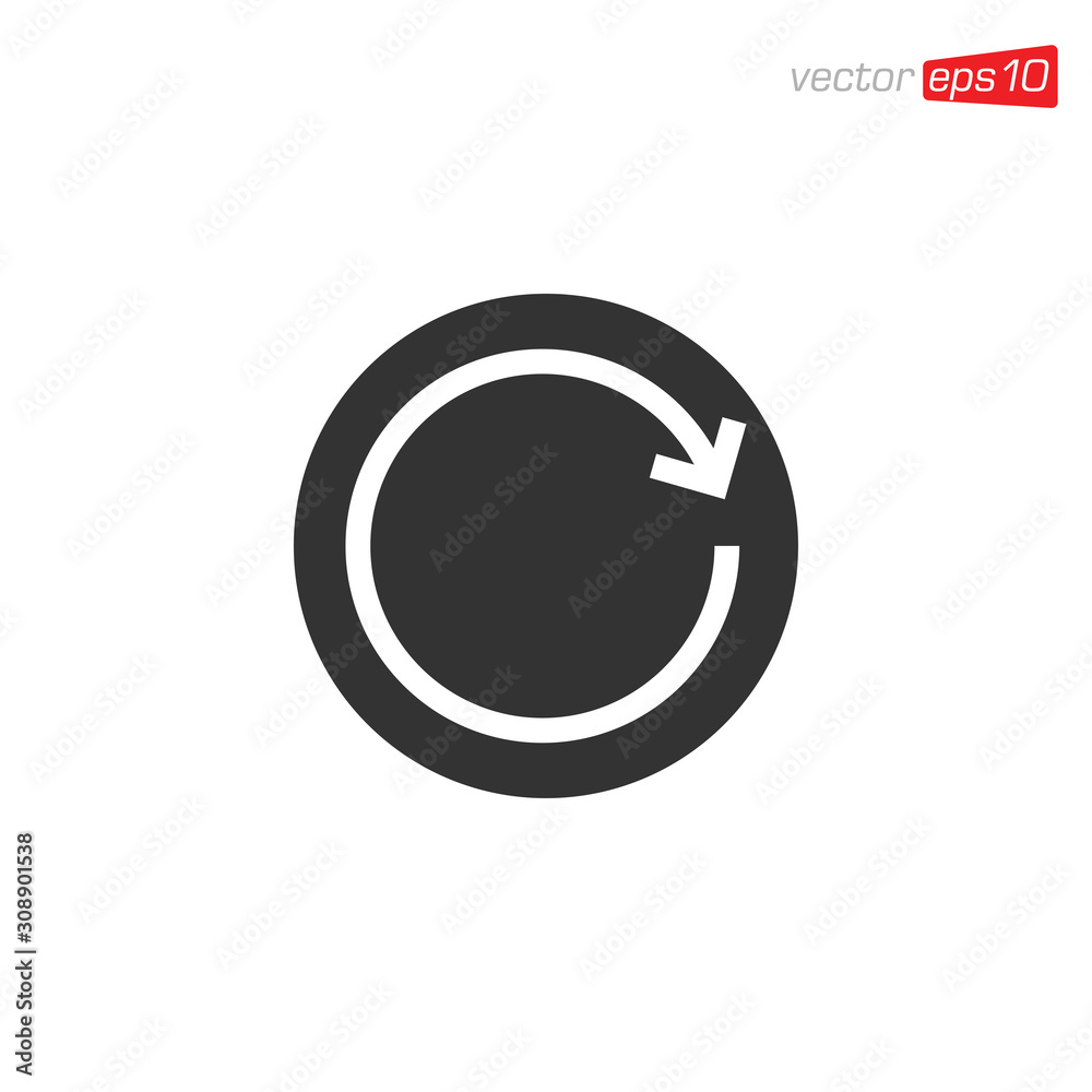 Rotate Arrow Icon Design Vector Rotate Arrow Icon Design Vector
