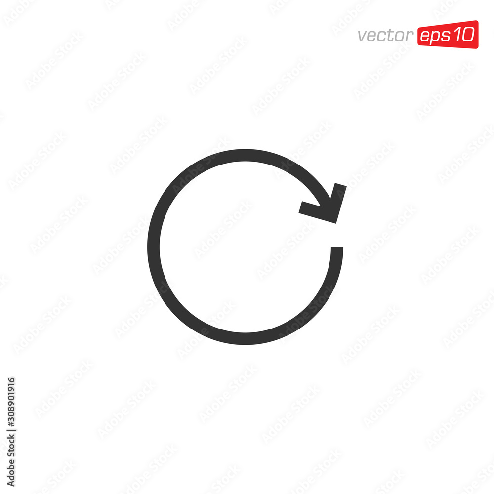 Rotate Arrow Icon Design Vector Rotate Arrow Icon Design Vector