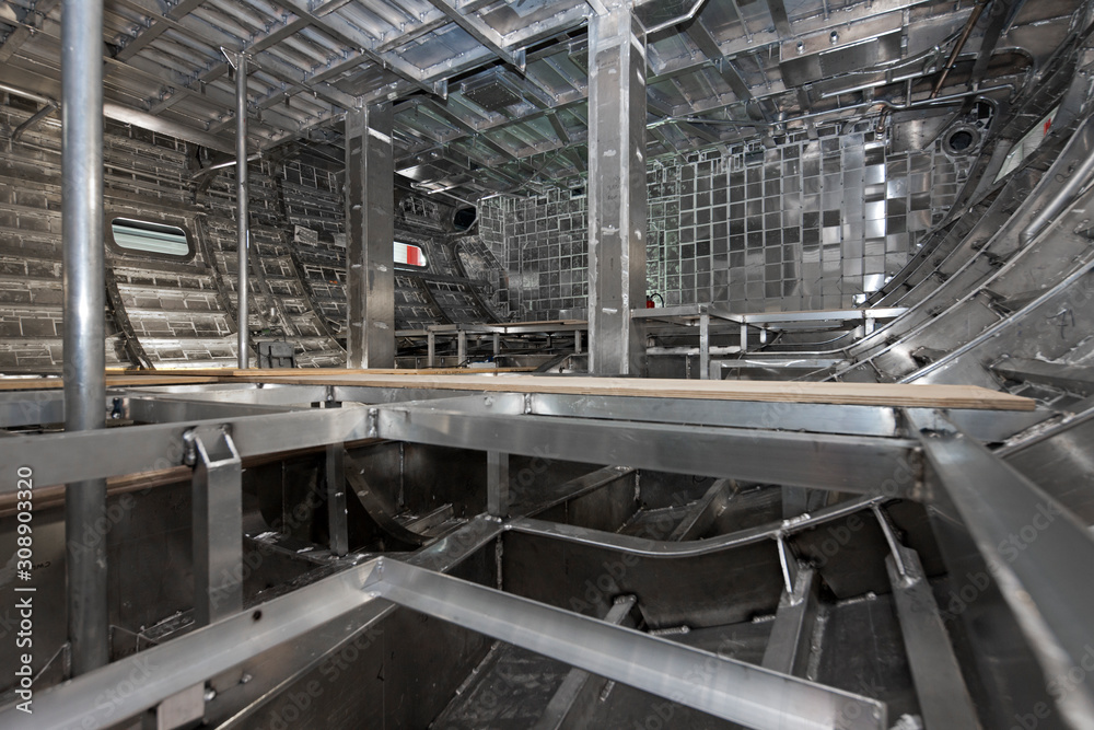 Aluminium hull. Shipyard. Shipbuilding. Superyacht. Yachting Aluminium hull. Shipyard. Shipbuilding. Superyacht. Yachting