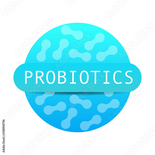 probiotics bacteria. vector illustration