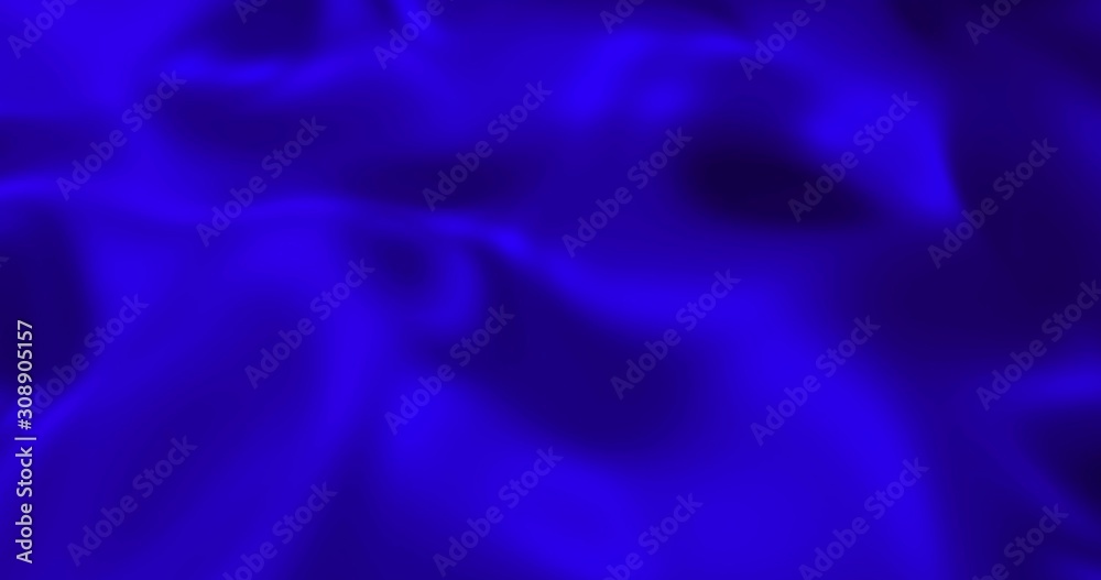 Fototapeta premium Blue metallic wave liquid background. Glamour satin lava texture 3D rendering.
