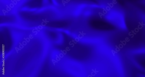 Blue metallic wave liquid background. Glamour satin lava texture 3D rendering.