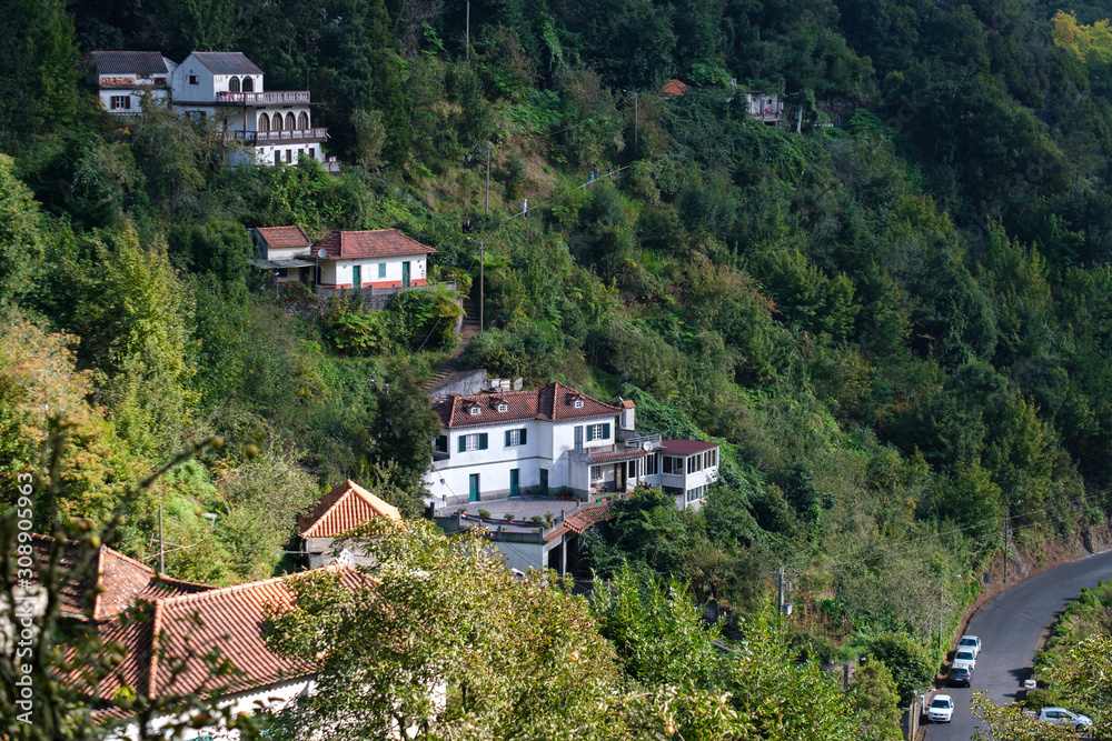 Fototapeta premium village in mountains