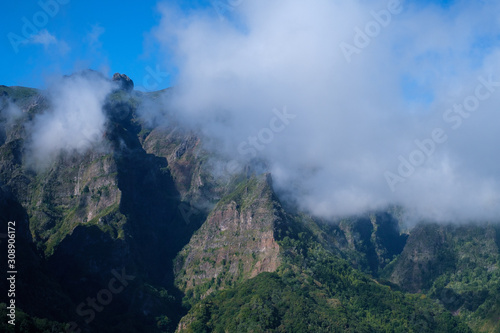 clouds over the mountains