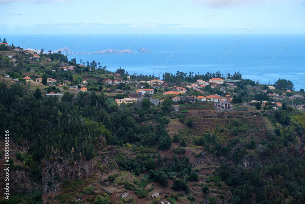 panoramic view of the city of  Madeira