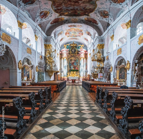 Obraz na plátne Advent in the churches and streets of Klagenfurt. Austria.