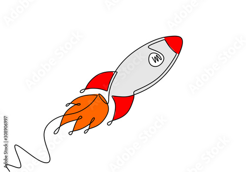 Rocket Continuous one line ...