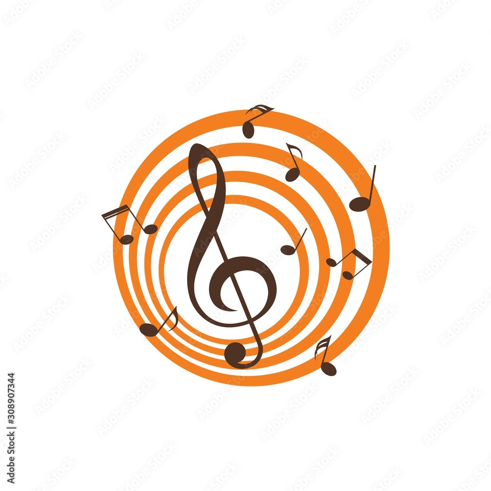 Music sheet note vector icon illustration Music sheet note vector icon illustration