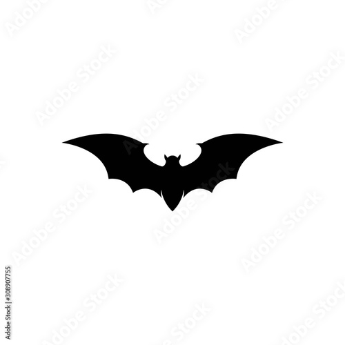 Bat icon for web. Isolated on white background