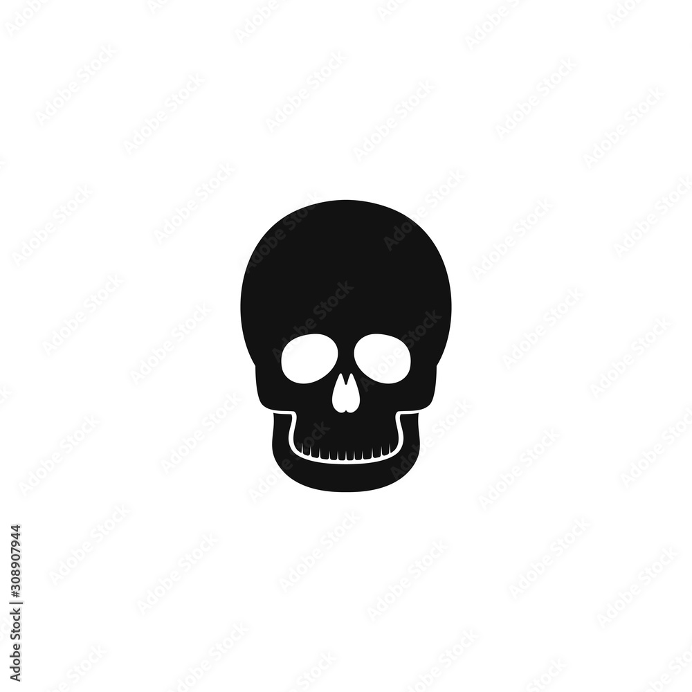 set of skull logo vector icon template illustration