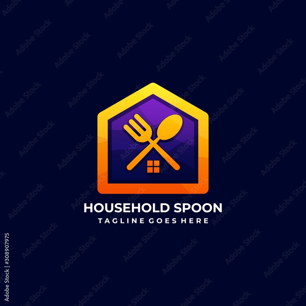 Household spoon Design Illustration Vector Template Household spoon Design Illustration Vector Template