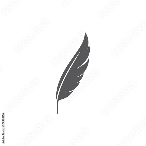 feather logo template vector icon