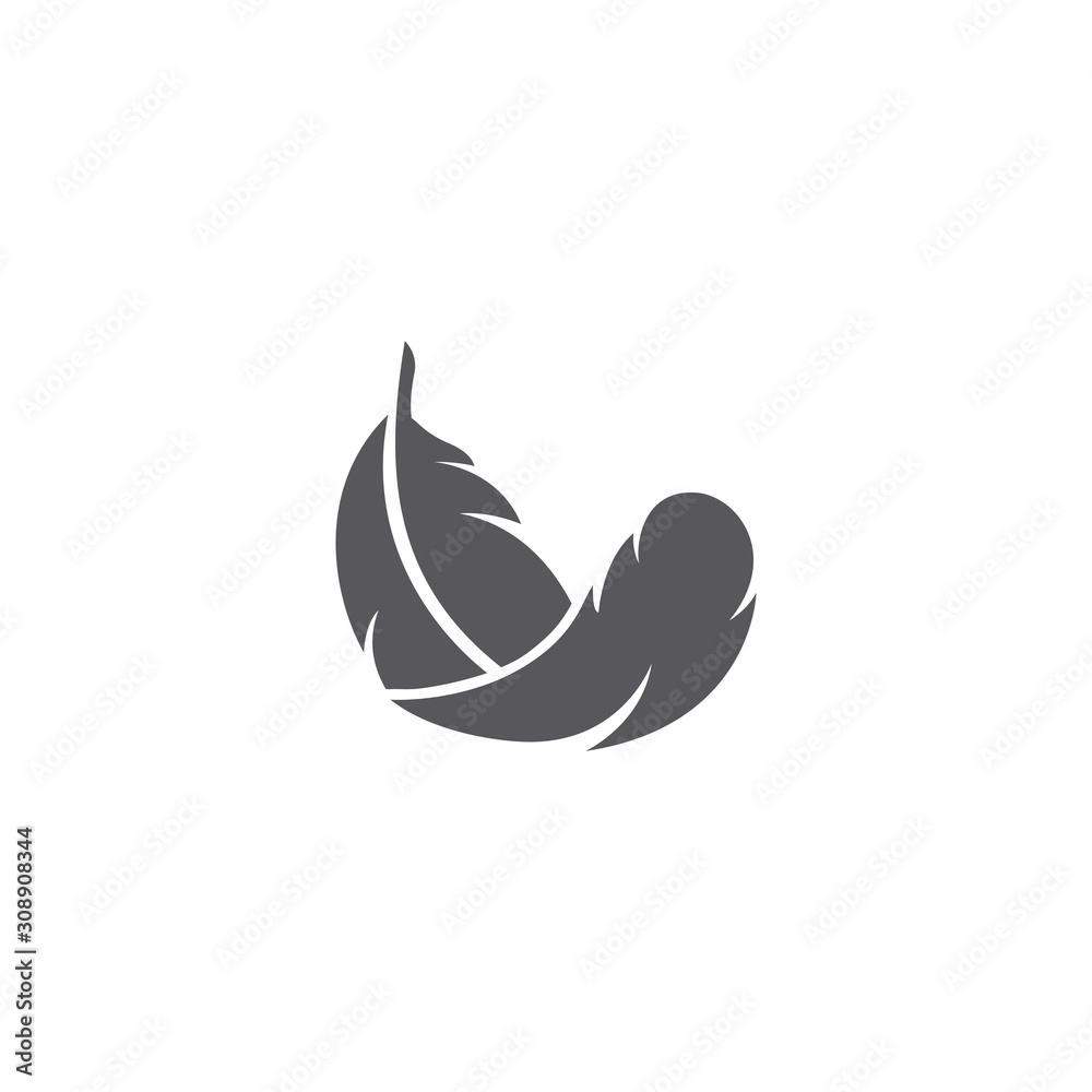feather logo template vector icon