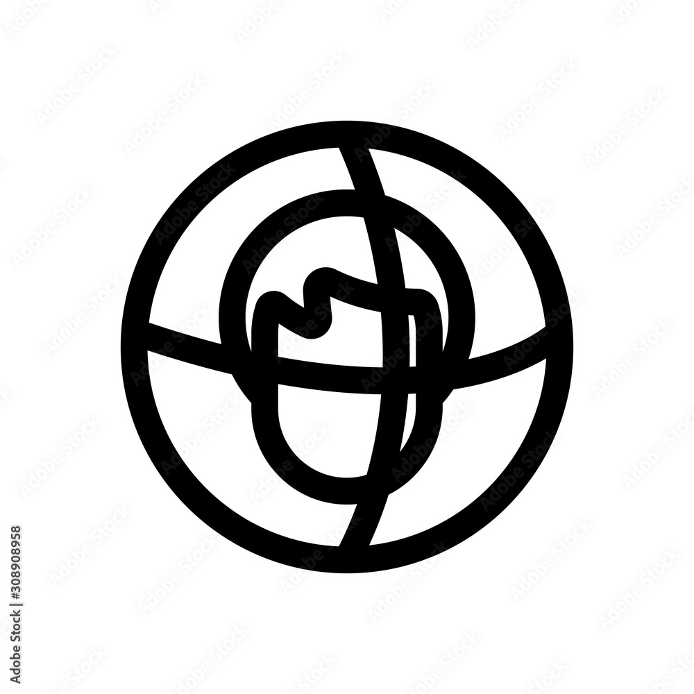 Facial recognition icon vector. Thin line sign. Isolated contour symbol illustration Facial recognition icon vector. Thin line sign. Isolated contour symbol illustration