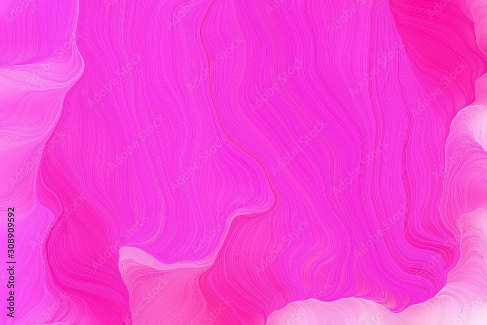 colorful smooth swirl waves background design with neon fuchsia, violet and pink color
