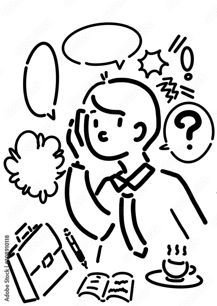 ビジネスマン イラスト 吹き出し Stock Illustration Adobe Stock