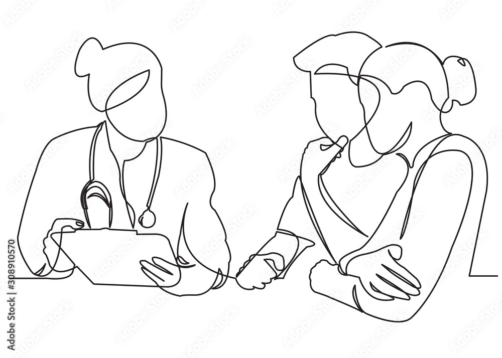 Pregnant Woman At A Doctor s Appointment Stock Illustration Adobe Stock