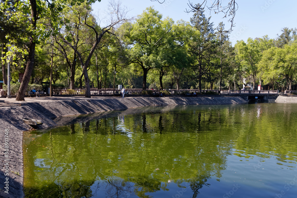 Naklejka premium Park Bosque de Chapultepec w Ciudad de Mexico