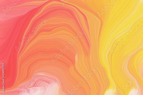 colorful smooth swirl waves background design with sandy brown, pastel orange and tomato color