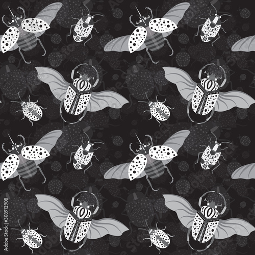 Goliath Bug and Hercules Rhinoceros Beetle Pattern