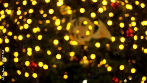 Abstract Light Bokeh Background. Christmas and Happy new year on light bokeh.