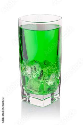 Glass glass with green drink