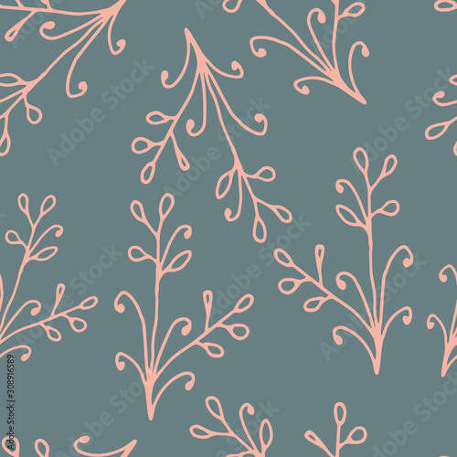 seamless floral pattern with flowers and leaves