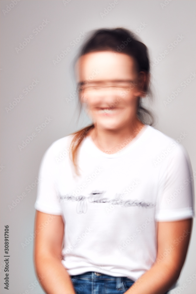 Concept Shot Of Woman With Distorted Face Illustrating Mental Health Issues Concept Shot Of Woman With Distorted Face Illustrating Mental Health Issues