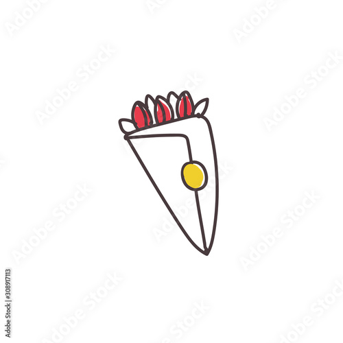  florist flower bouquet icon. vector illustration. can be used for sites, tags.