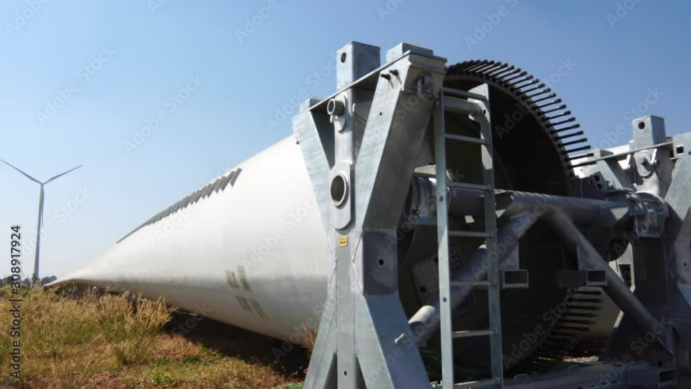 The impeller is the backbone of the most important wind turbine system footage 4K The impeller is the backbone of the most important wind turbine system footage 4K