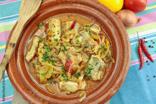 Fototapeta Naklejka Na Ścianę i Meble -  rougail of fish on a table