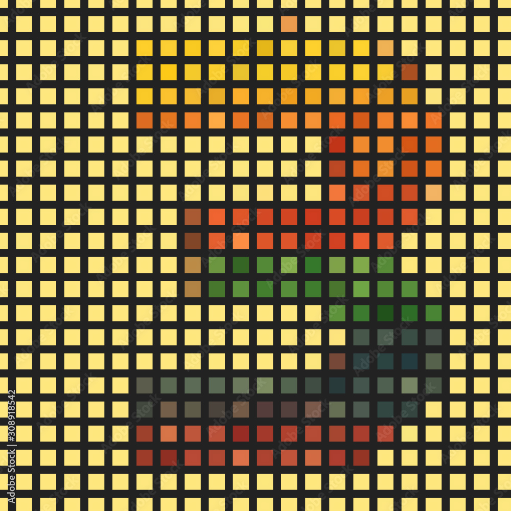 tiled pixel art number - 3