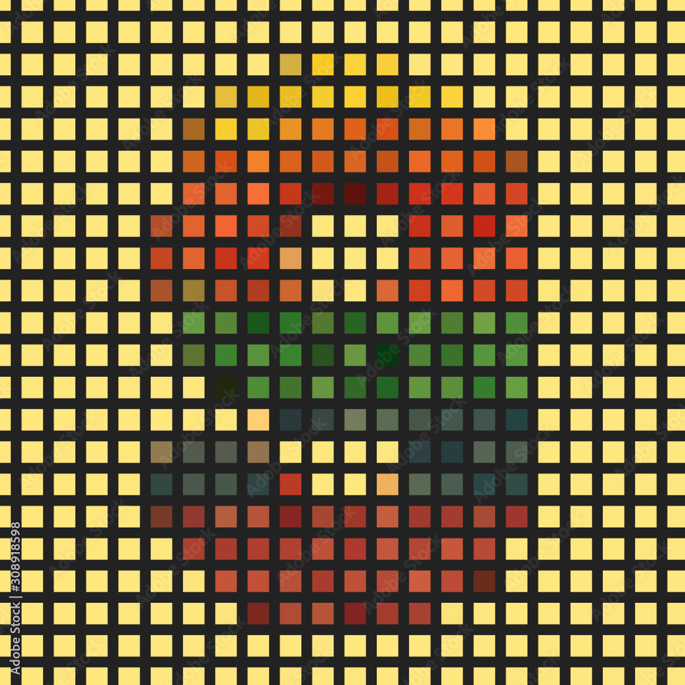 tiled pixel art number - 9