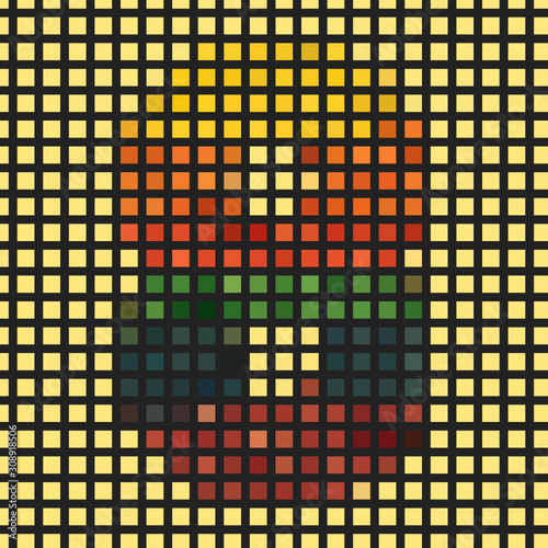 tiled pixel art number - 8