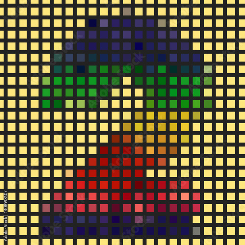 tiled pixel art number - 2