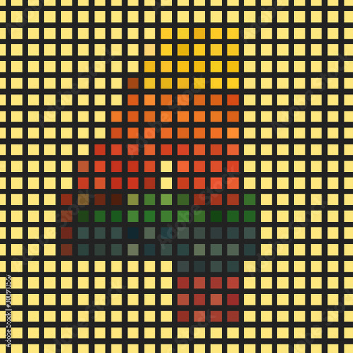 tiled pixel art number - 4