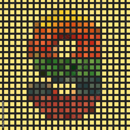 tiled pixel art number - 9