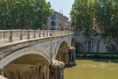 Umberto I Bridge in Rome, Italy