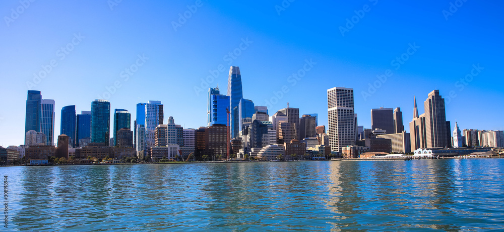 Panorama  Wolkenkratzer in San Franciscos
