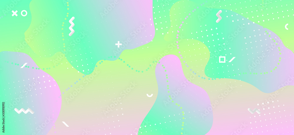 Abstract Pastel Banner. Geometric Liquid Shapes. Abstract Pastel Banner. Geometric Liquid Shapes.