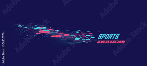 Fototapeta Naklejka Na Ścianę i Meble -  Sports geometric background illustration. Can be use for sport news, poster, presentation.