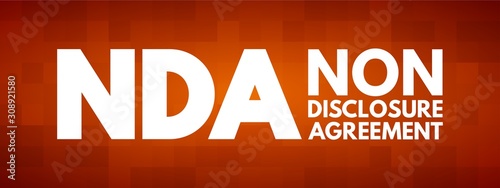 NDA - Non-Disclosure Agreement acronym, business concept background