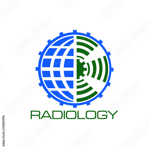 Globe and ray shapes for logo design - radiology
